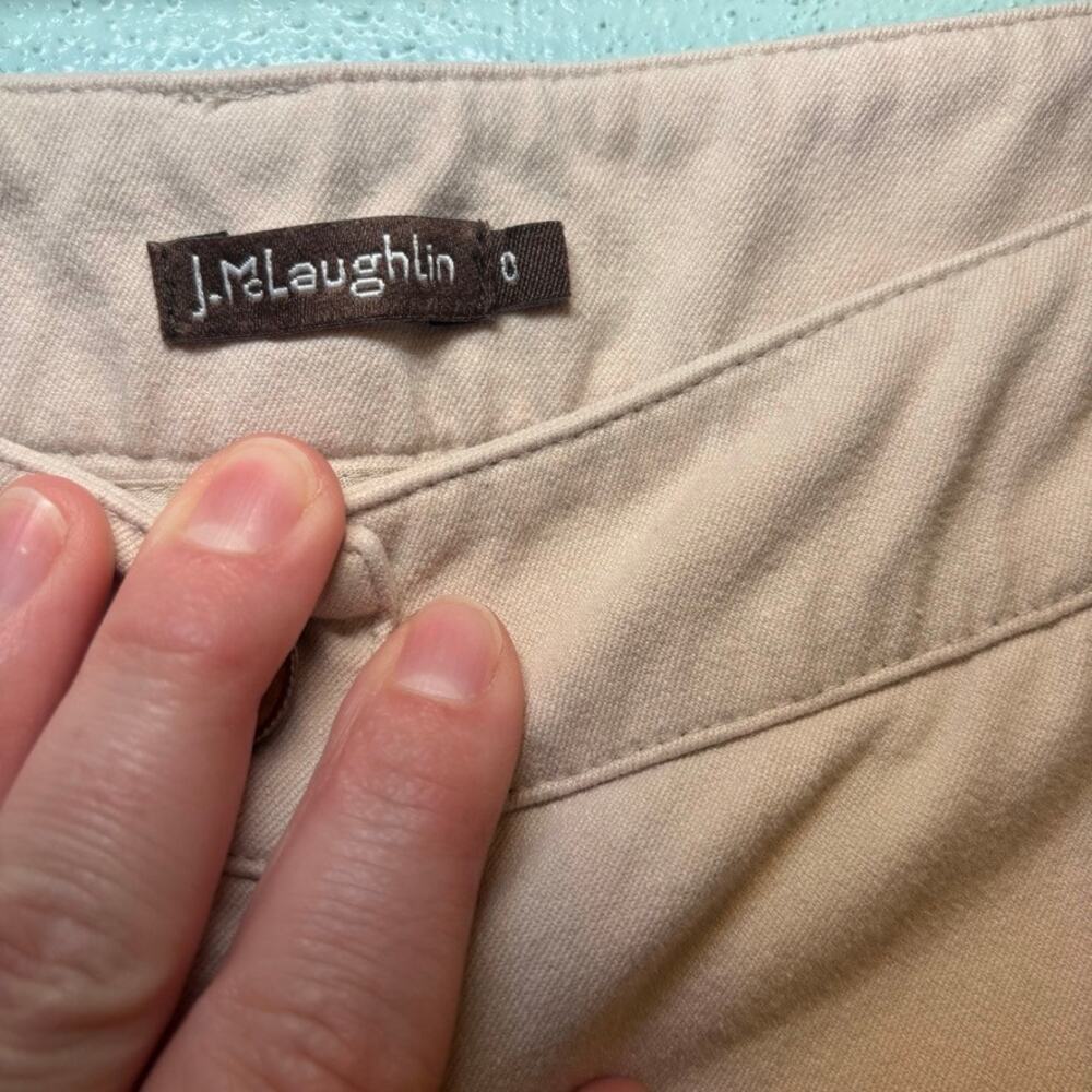 J. McLaughlin Classic Khaki Straight-Leg Pants Size 0 Minimalist Quiet Luxury - Picture 2 of 8